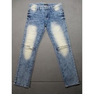 Southpole Jeans Mens 34X32 Blue Denim Stretch Skinny Leg Acid Wash Y2K Street